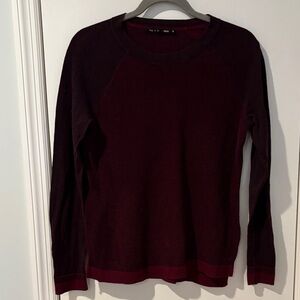 Rag & Bone Deep Burgundy raglan long sleeve top